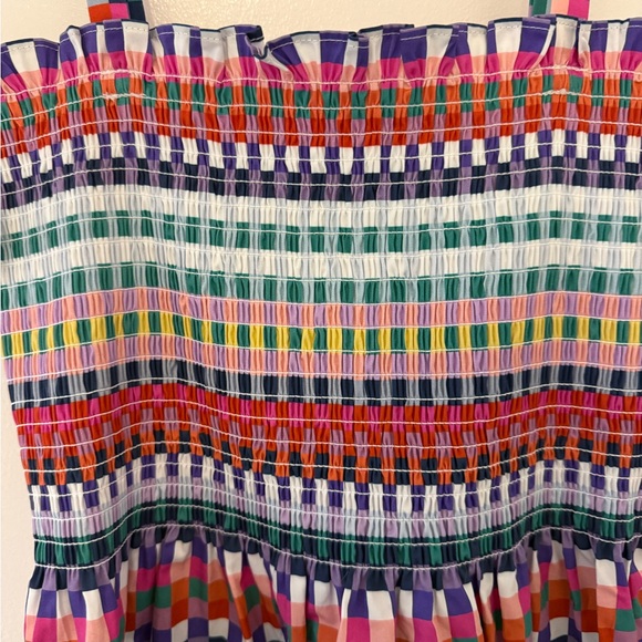Hill House Seraphina Mini Nap Dress Multicolor gingham Dress NEW Womens medium - Picture 7 of 9
